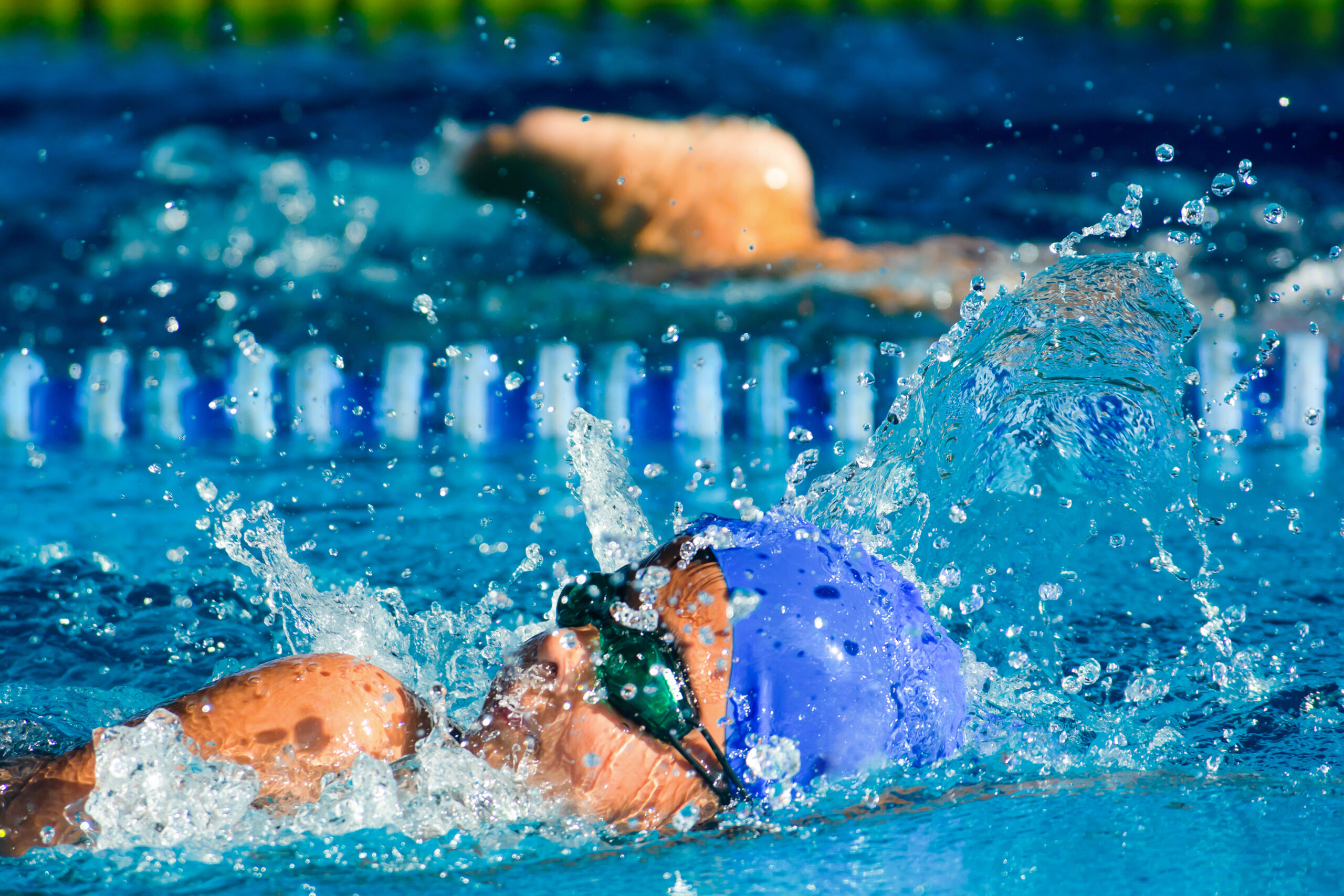 Asian,Boy,In,Motion,Swimming,Exercising,Swimming,In,Pool,,